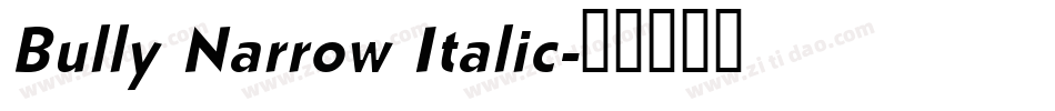 Bully Narrow Italic字体转换